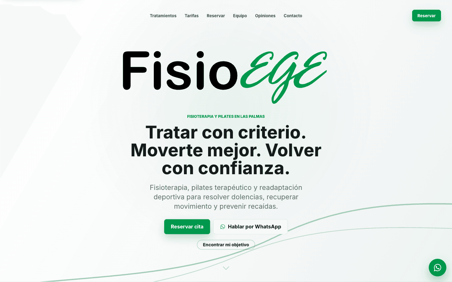 Portada de la web de FisioEGE